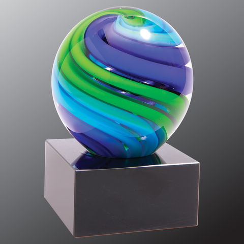 Art Glass Two Tone Sphere - AwardsPlusGI