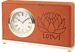 Small Leatherette Desk Clock - AwardsPlusGI