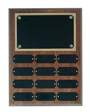 Solid Walnut Standard Perpetual Plaque - AwardsPlusGI