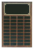 Solid Walnut Standard Perpetual Plaque - AwardsPlusGI