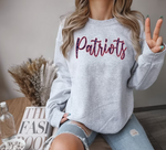 Patriots Glitter: T-shirt OR Crewneck Sweatshirt *choose your color*