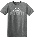 Gildan Softstyle t-shirt white Patriots logo unisex sizing