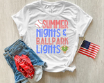 Summer Nights & Ballpark Lights: T-shirt or Crewneck Sweatshirt *choose your color*