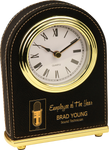 Small Leatherette Desk Clock - AwardsPlusGI